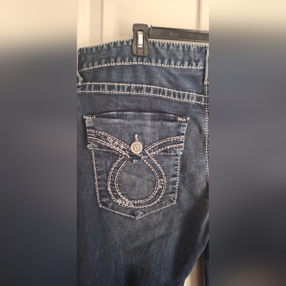 Big Star Pioner Boot Womens Blue Denim Jeans Sz 36R Western - Picture 8 of 11